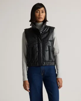 100% Leather Puffer Vest