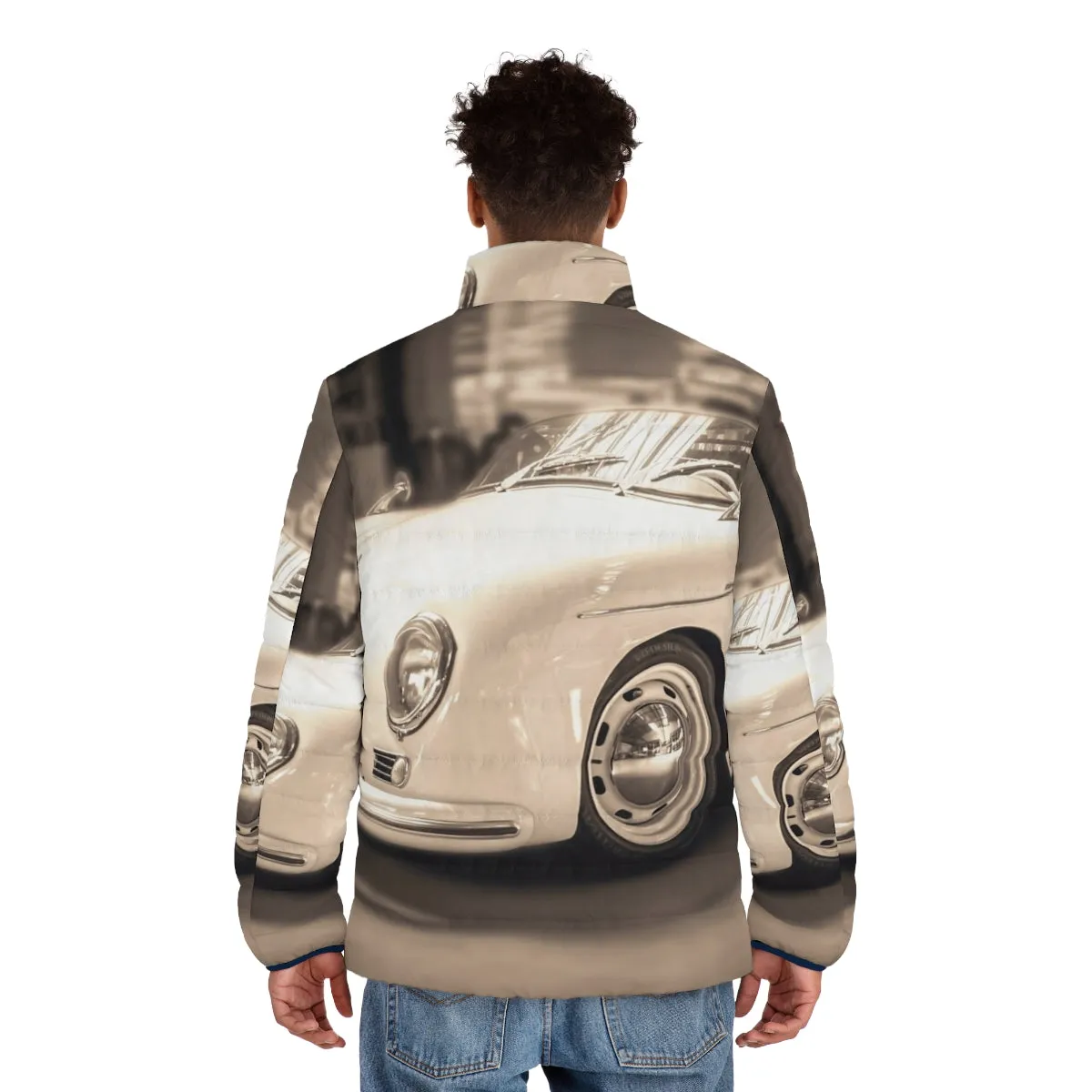 356 Sepia Puffer Jacket: For the Vintage Car Enthusiast