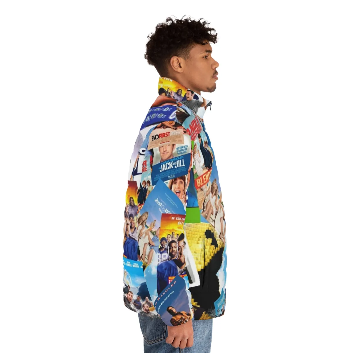 Adam Sandler Collage Puffer Jacket - Dank Meme Inspired Outerwear