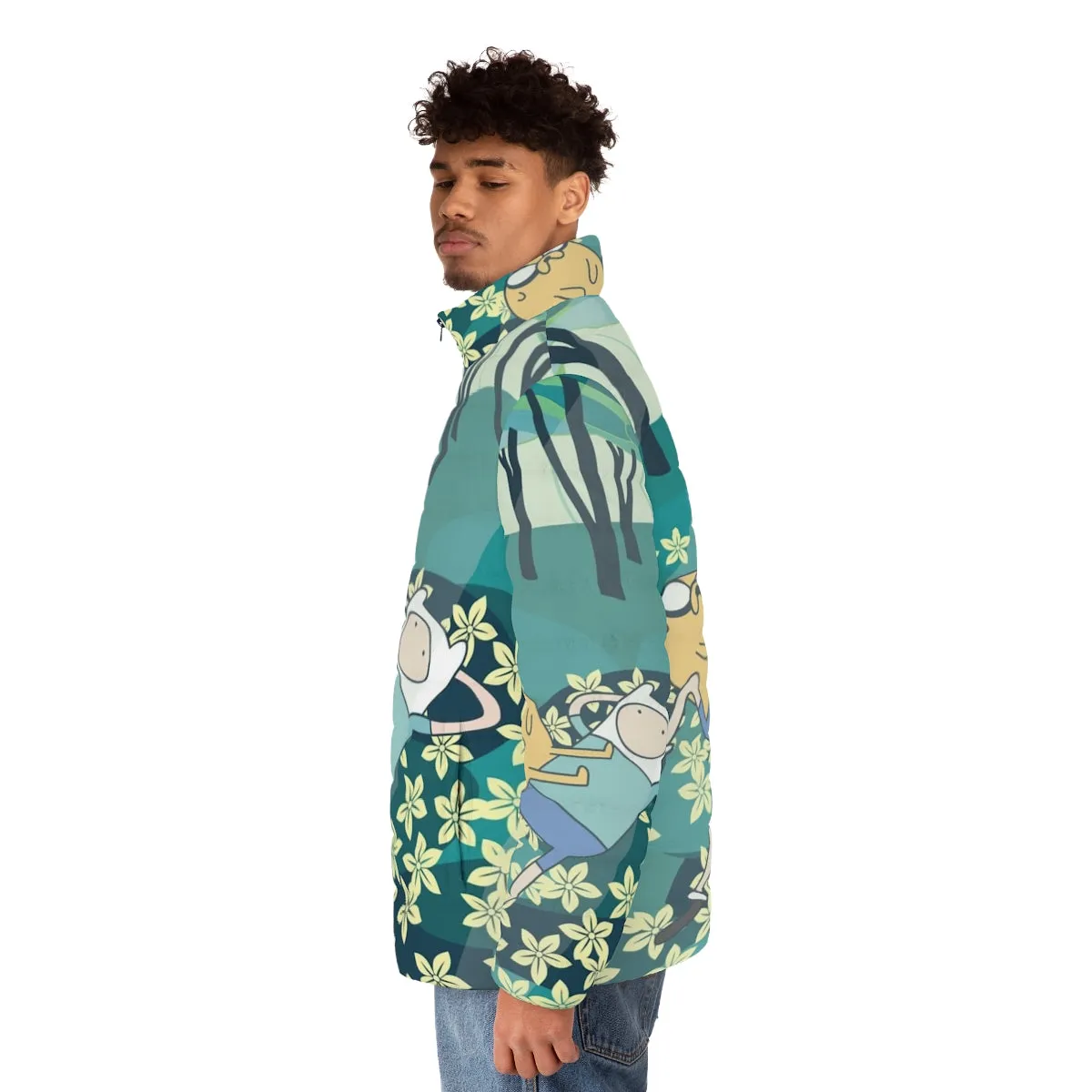 Adventure Time Field of Flowers Puffer Jacket