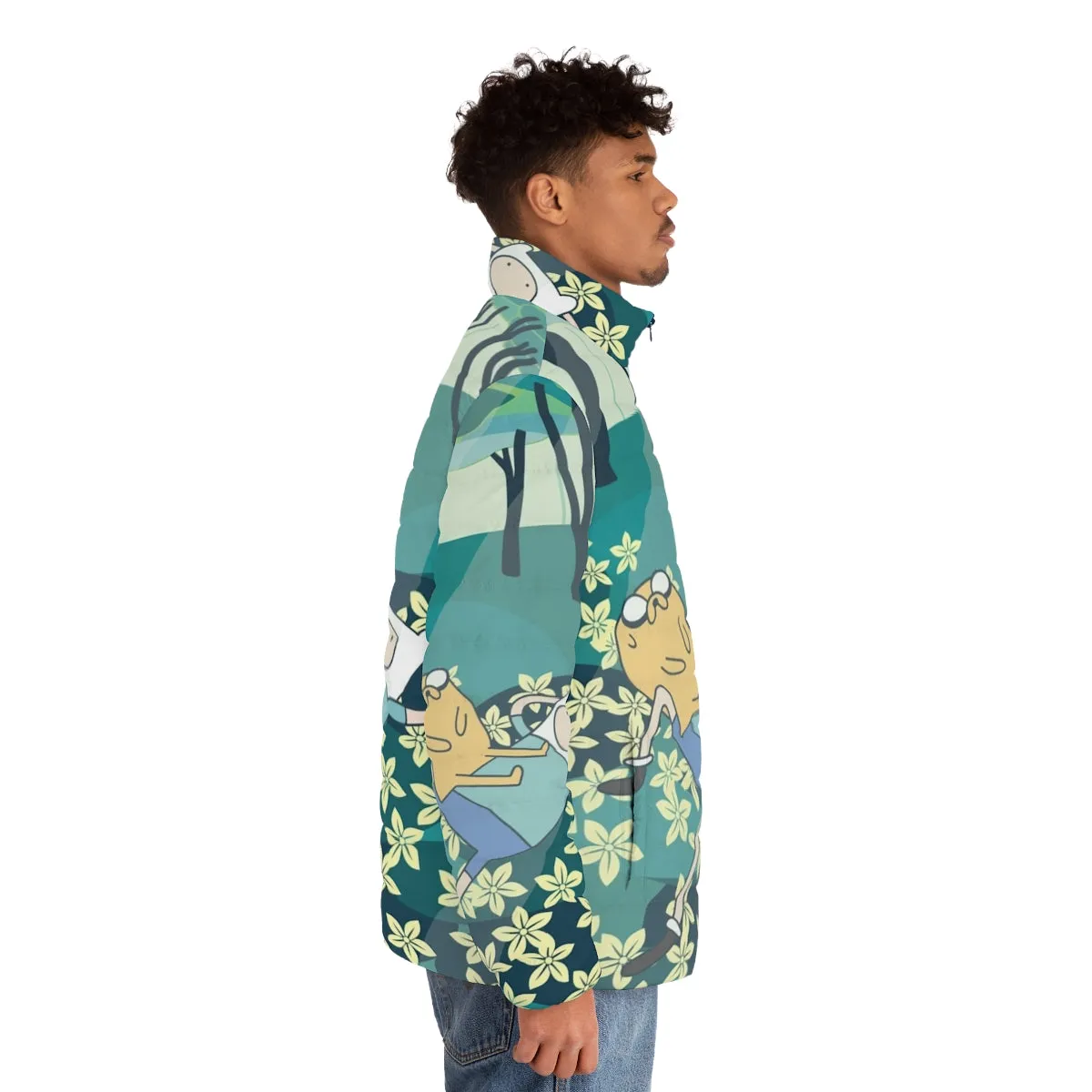 Adventure Time Field of Flowers Puffer Jacket