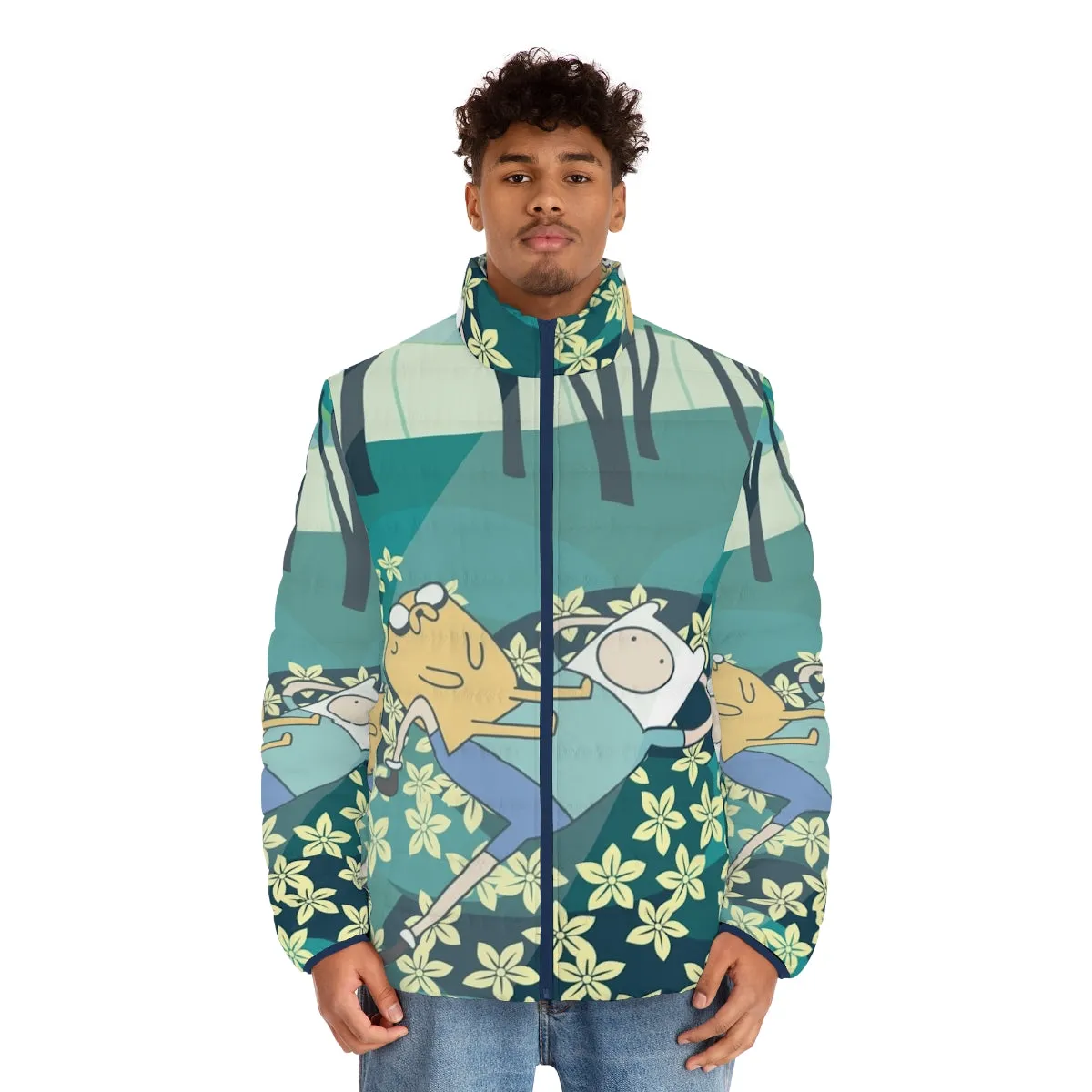 Adventure Time Field of Flowers Puffer Jacket