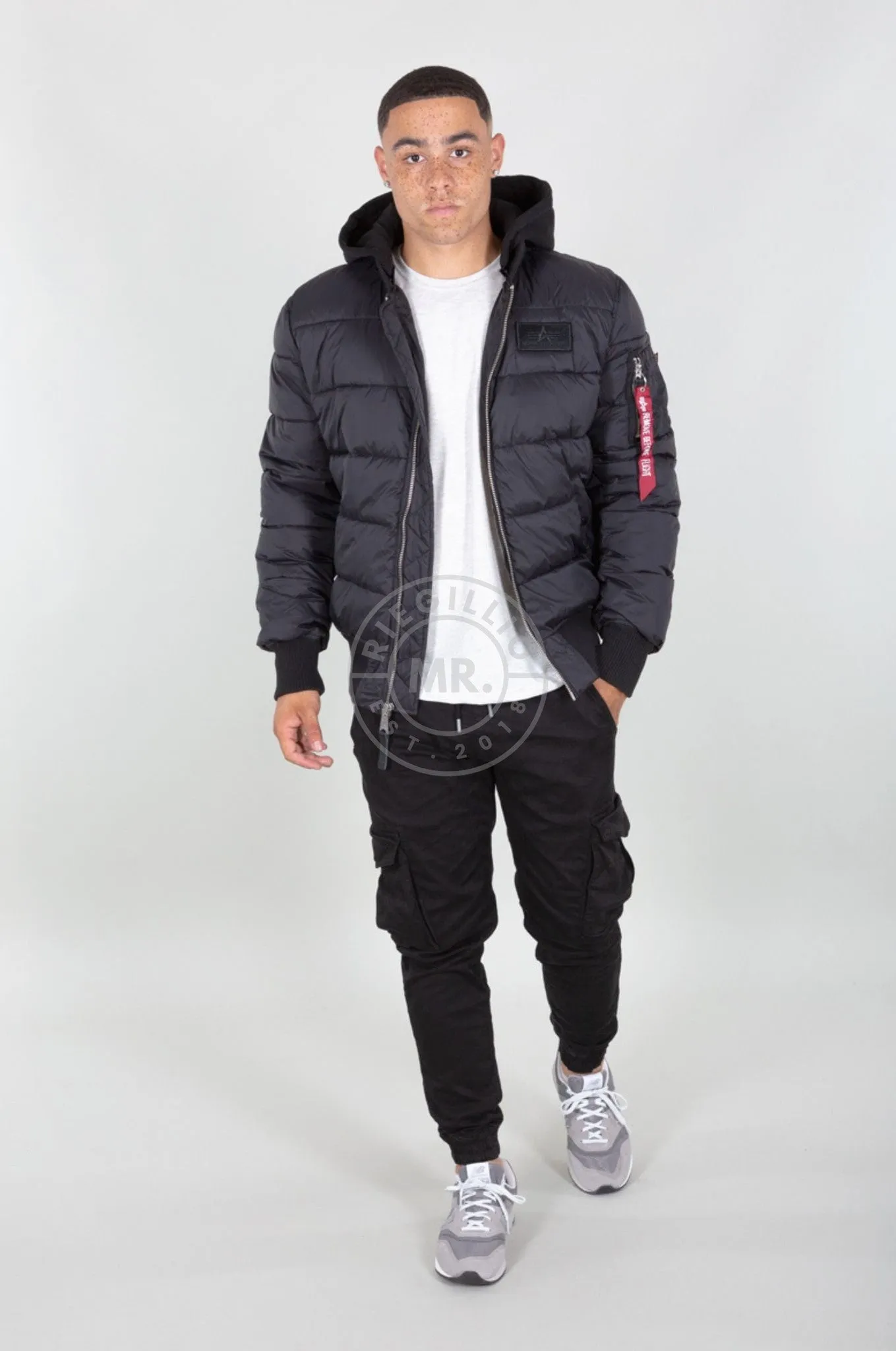 Alpha Industries MA-1 ZH Back Print Puffer FD - Black