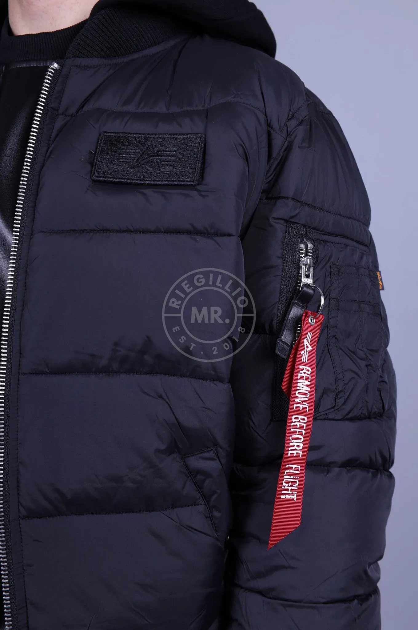 Alpha Industries MA-1 ZH Back Print Puffer FD - Black