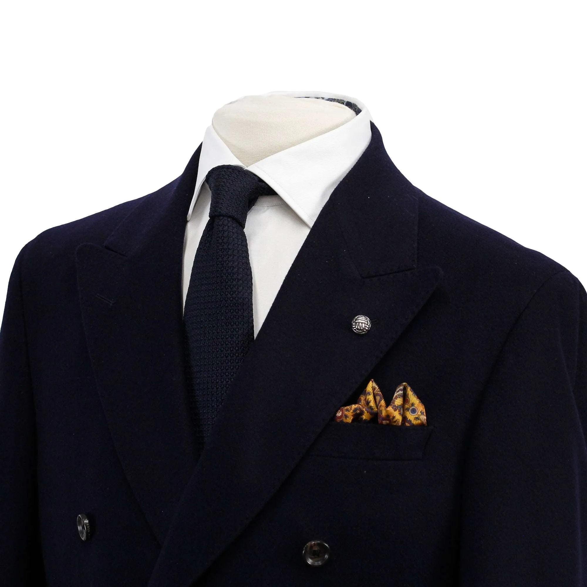 Anniversary Limited Edition Navy Blue Double Breasted Merlin Contemporary Fit Wool Sport Jacket - Jack Victor