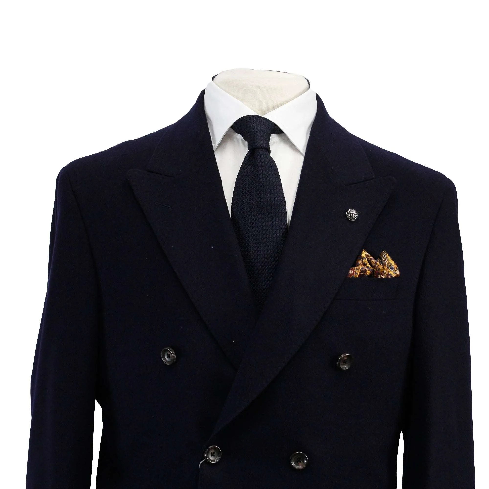 Anniversary Limited Edition Navy Blue Double Breasted Merlin Contemporary Fit Wool Sport Jacket - Jack Victor