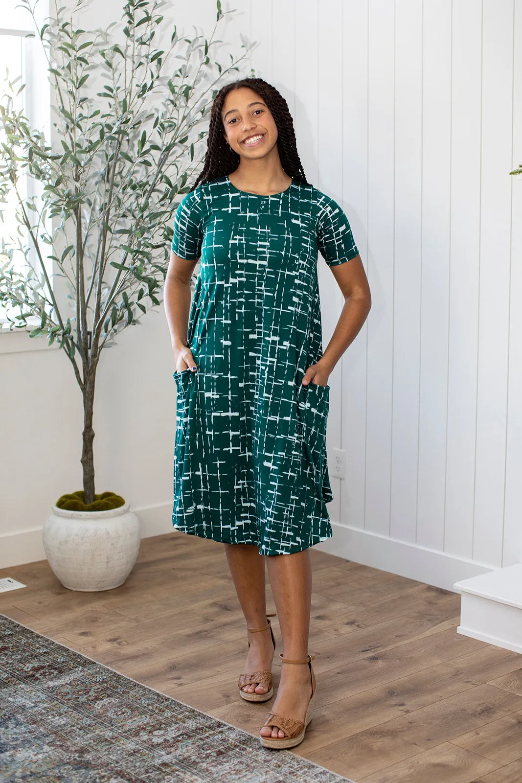 April Dress Urban Teal & Mint