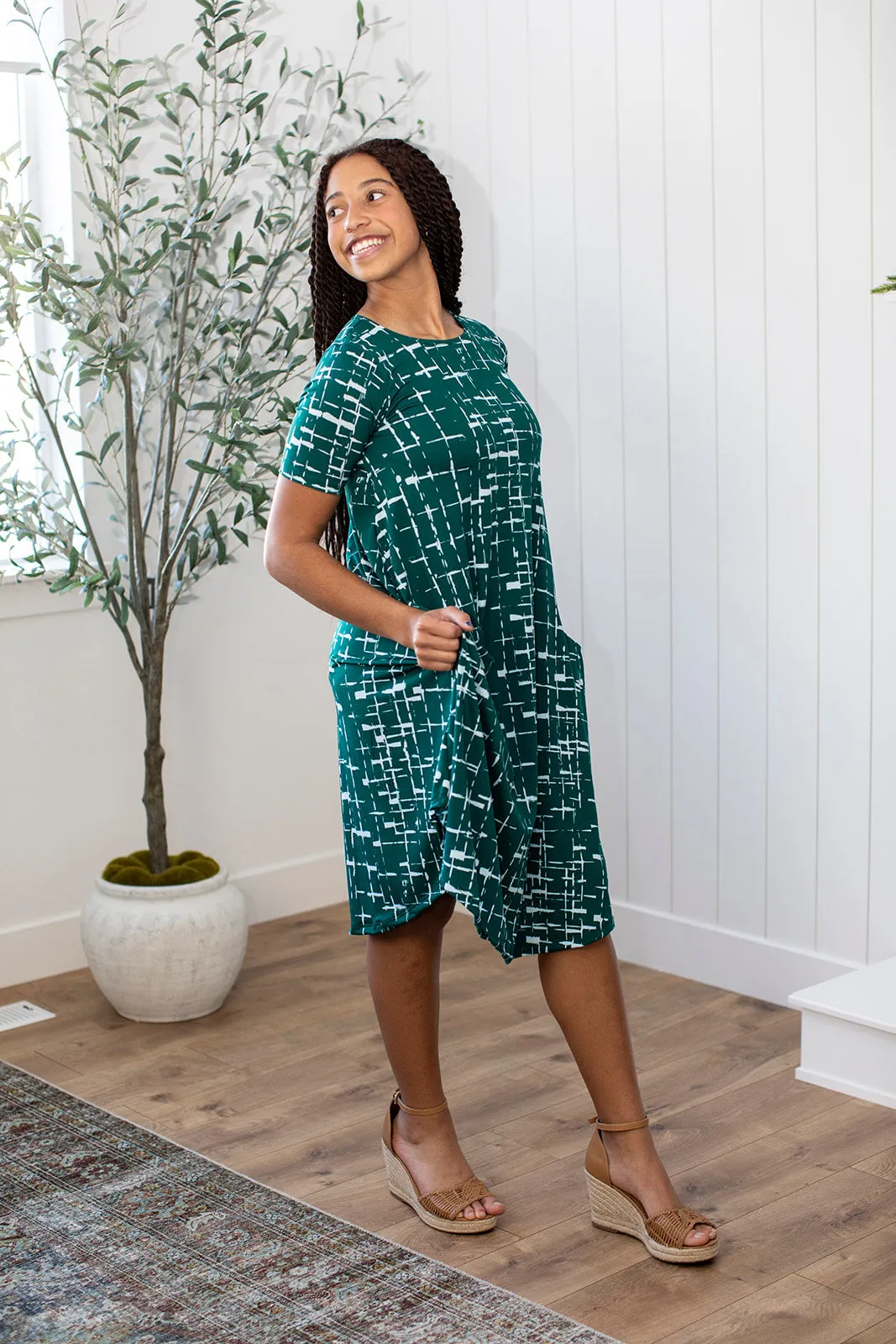 April Dress Urban Teal & Mint