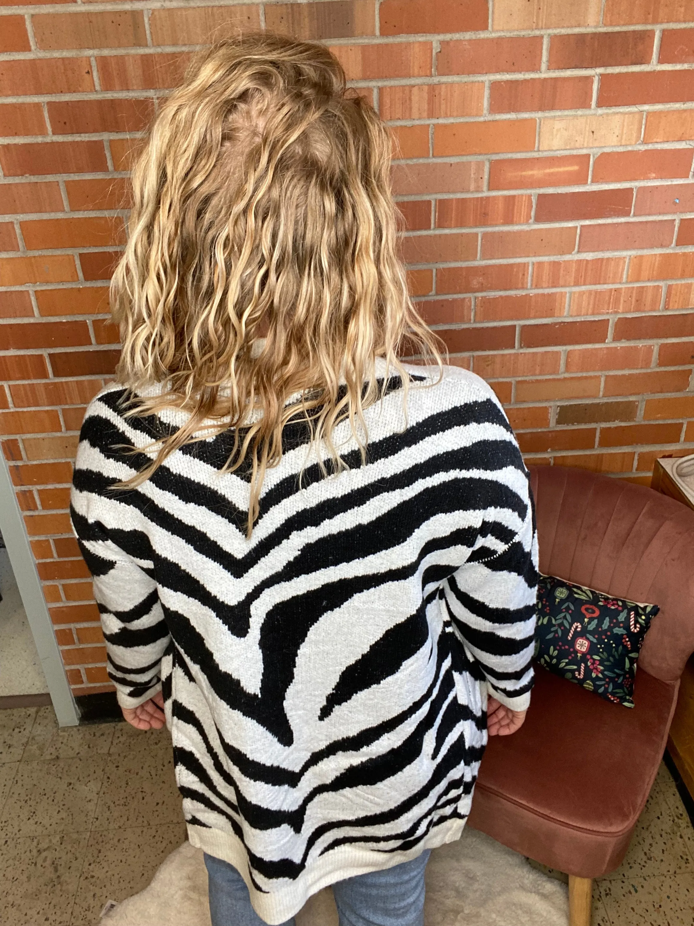 At First Sight Zebra Print Cardigan