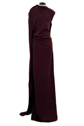 Avant Garde Fall 2010 Lanvin by Alber Elbaz Runway Look 22 Exceptionally Long Burgundy Knit Jersey Dress