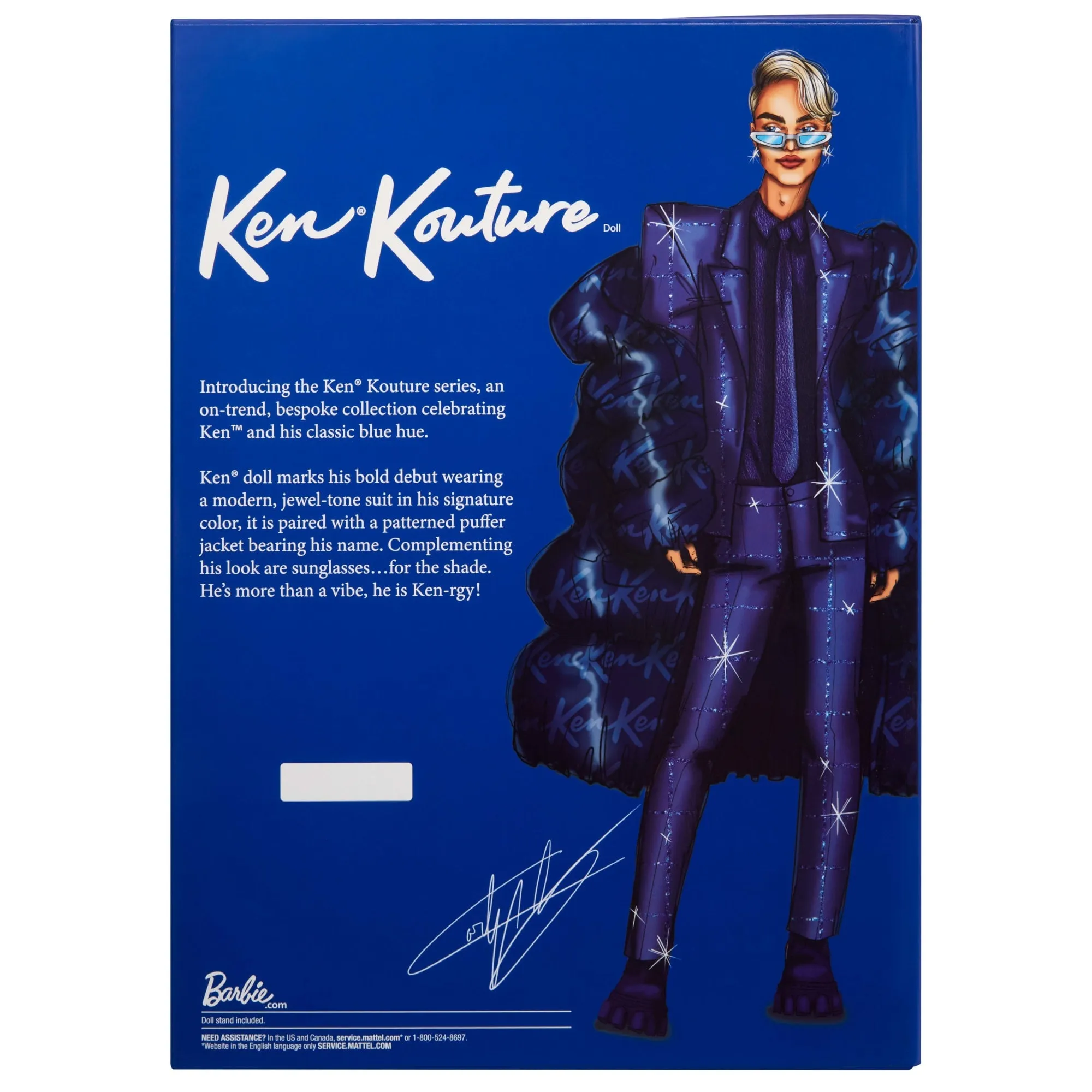 Barbie Signature Ken Kouture Collectible Doll in All-Blue Suit And Puffer Jacket