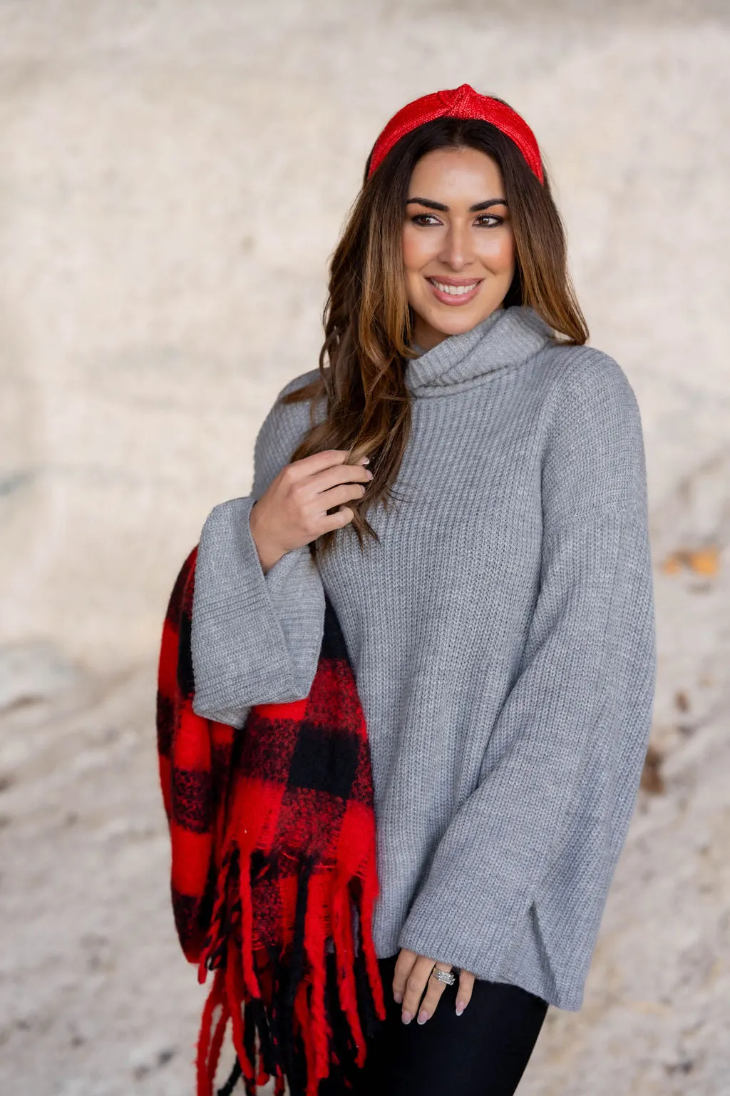 Bell Sleeve Cowl Neck Sweater