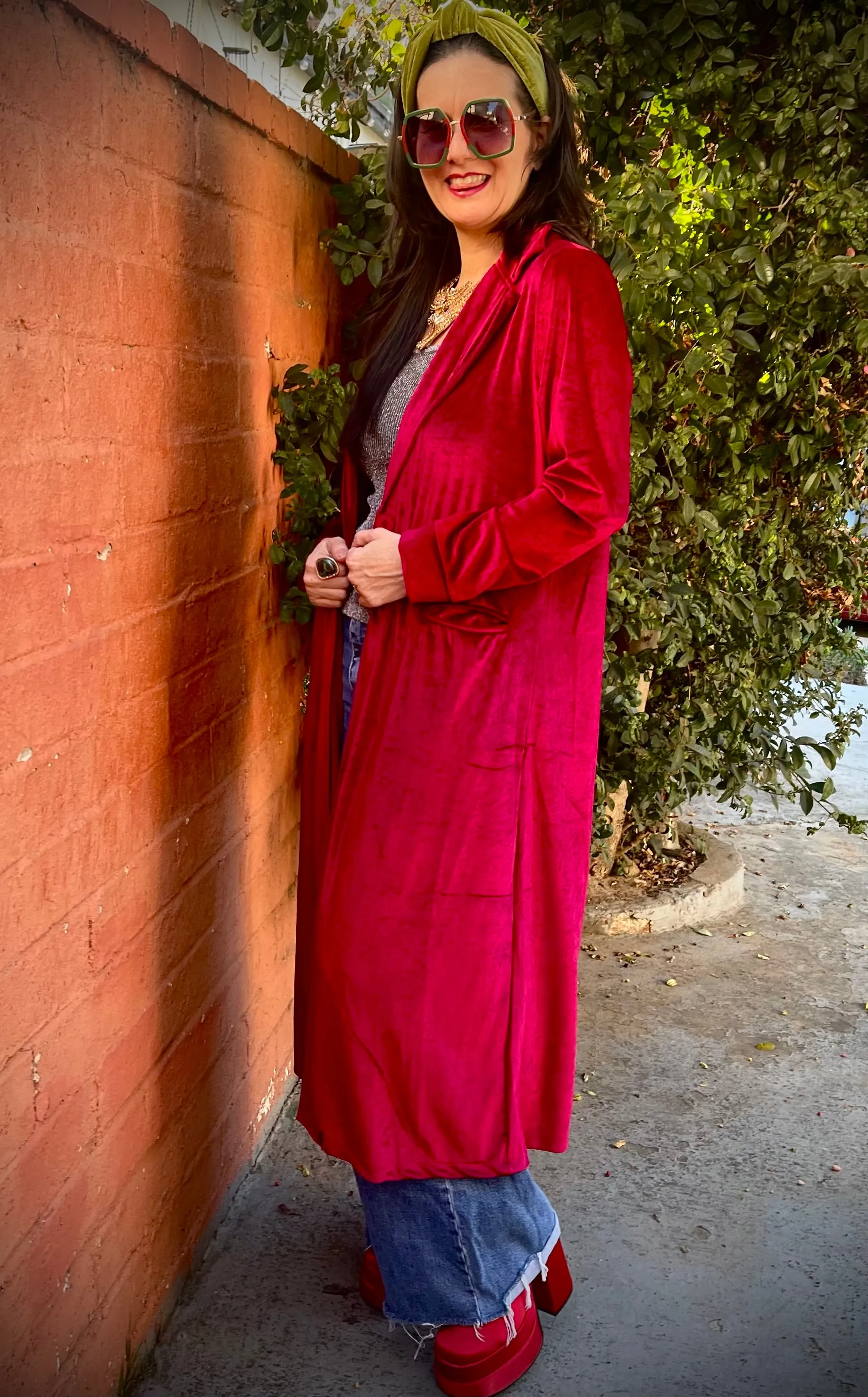 Berry Velvet Blazer