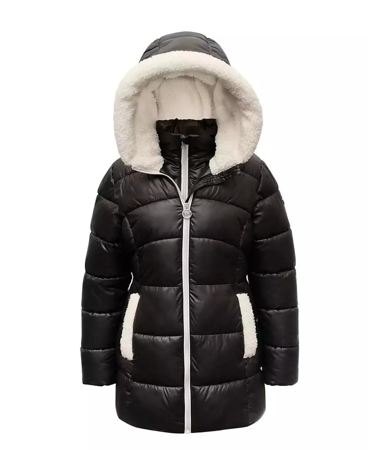 Big Girls Stadium Puffer Jacket with Bib