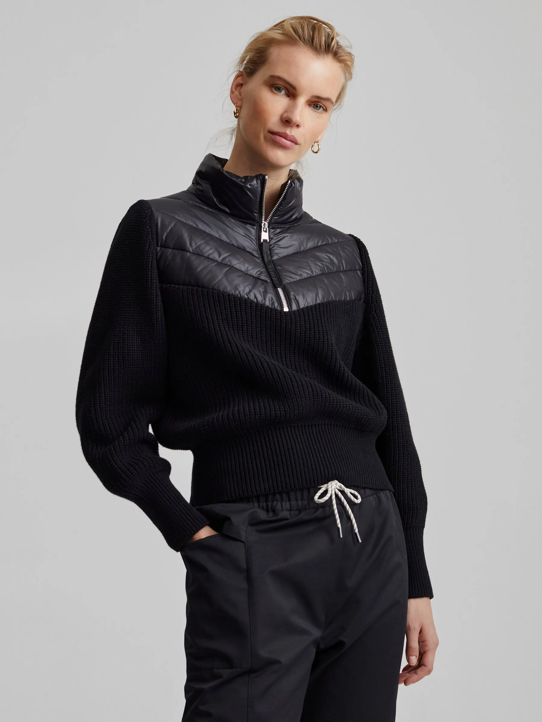 Black Daines Half Zip Sweatshirt