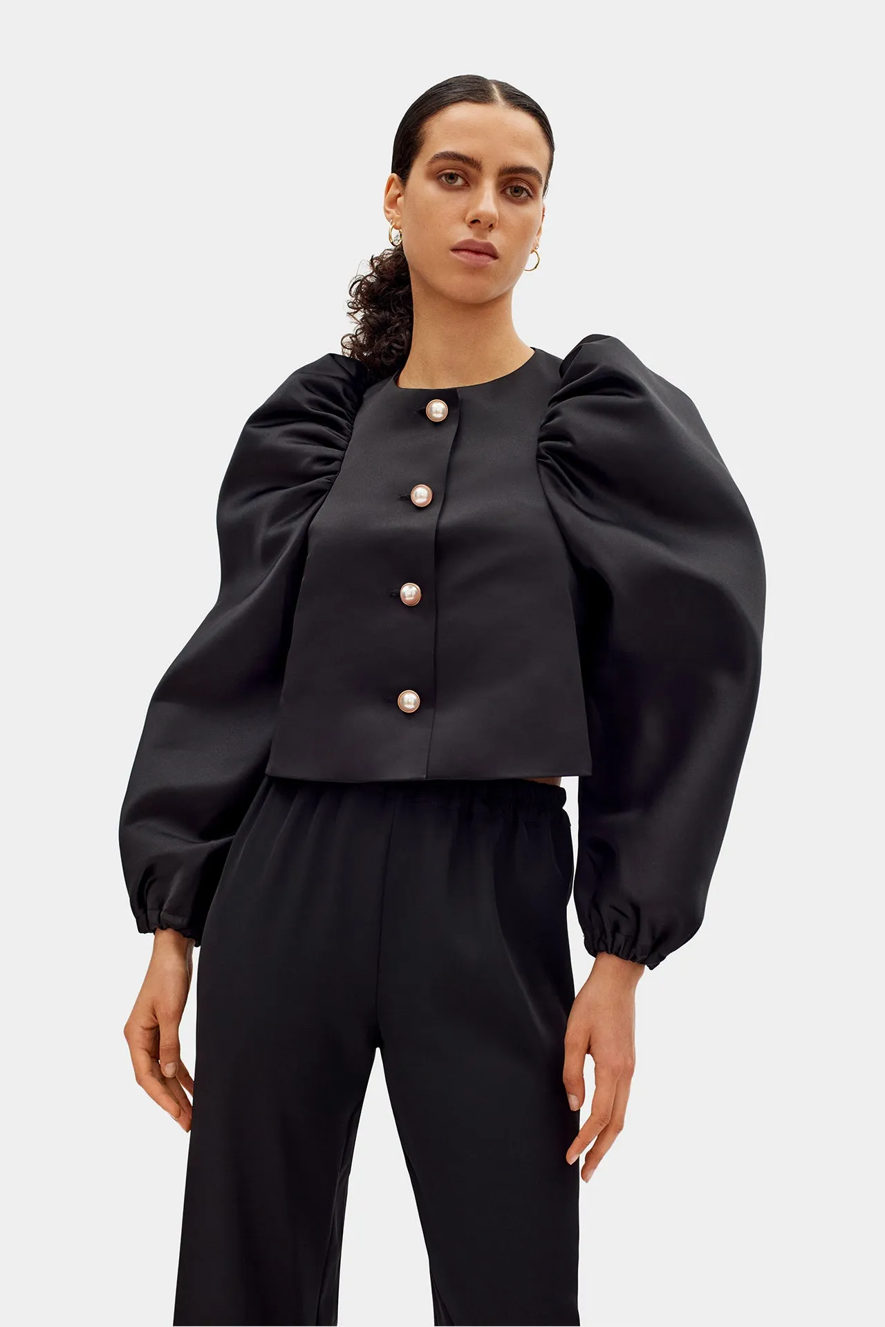 Black Mystery Puff Jacket