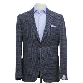 Blue & Black Mini Check Midland Contemporary Wool Sport Jacket - Jack Victor