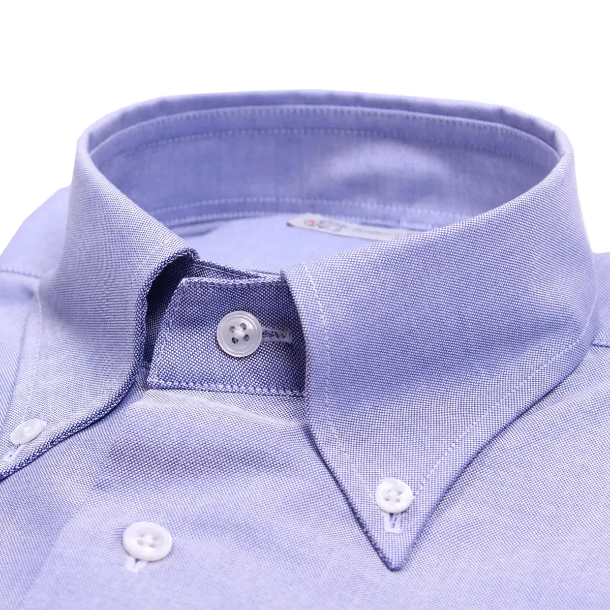 Blue Twill Swiss Cotton Oxford Shirt