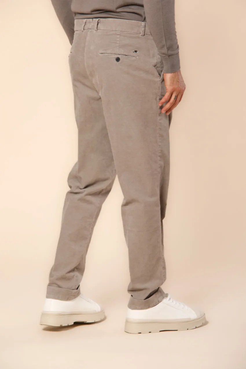 Boston 1 Pinces pantaloni chino uomo in velluto 1000 righe relaxed fit