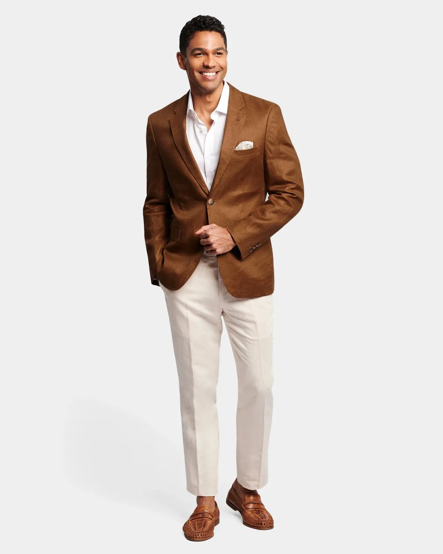 Brooksfield - Caramel Linen Blazer