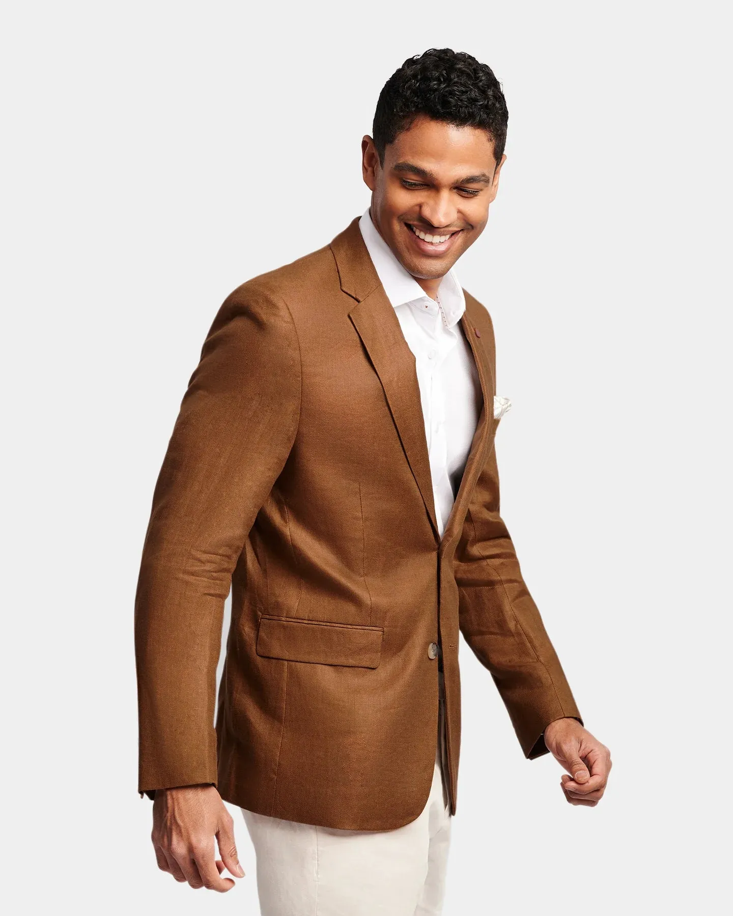 Brooksfield - Caramel Linen Blazer