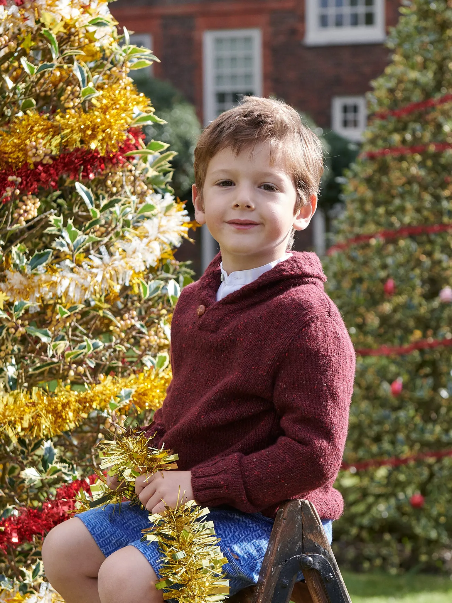 Burgundy Goyo Merino Boy Jumper