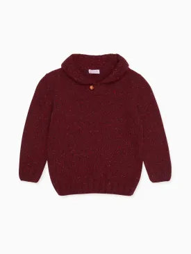 Burgundy Goyo Merino Boy Jumper