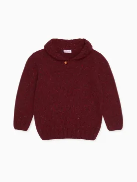 Burgundy Goyo Merino Boy Jumper