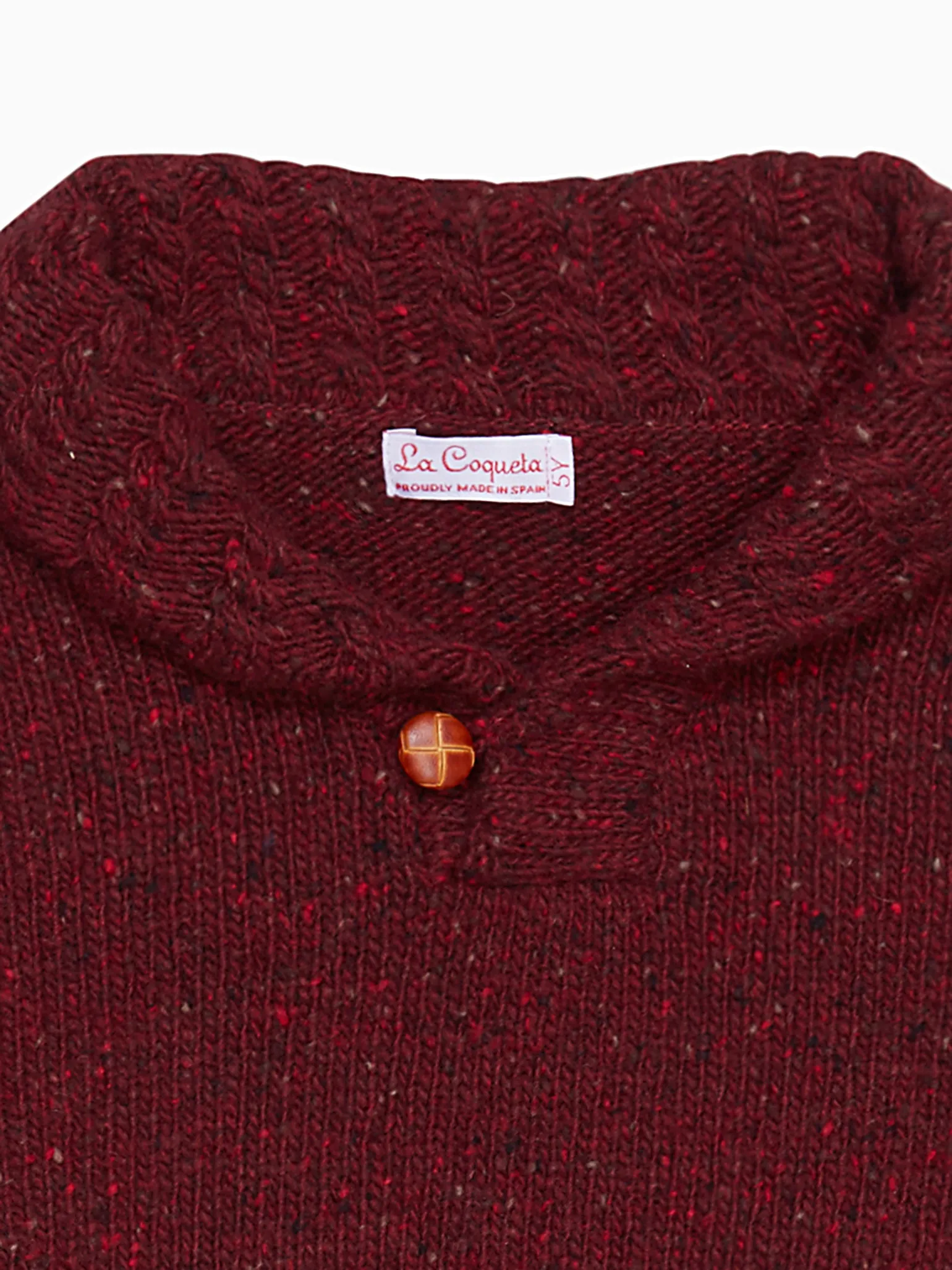 Burgundy Goyo Merino Boy Jumper