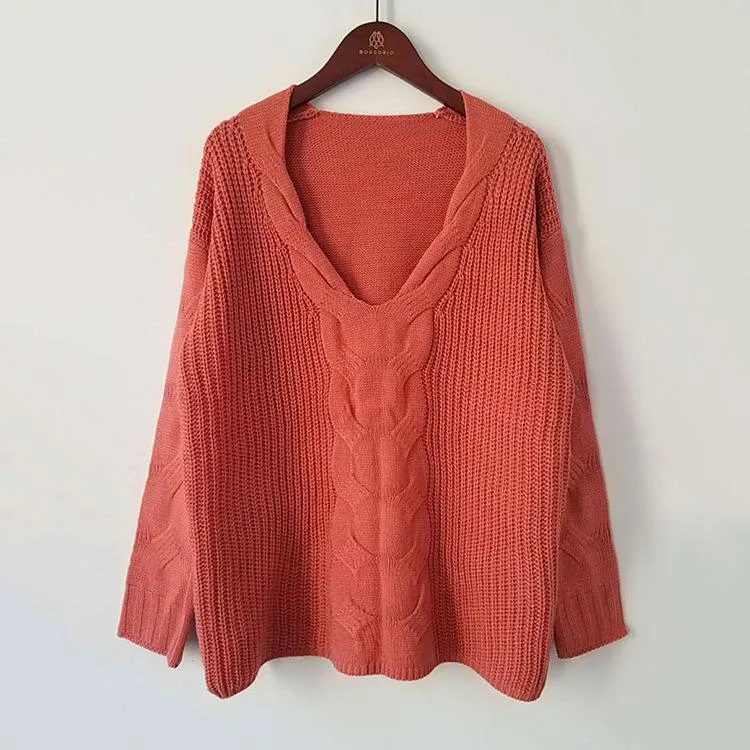 CABLE-KNIT & WOVEN BLEND SWEATER