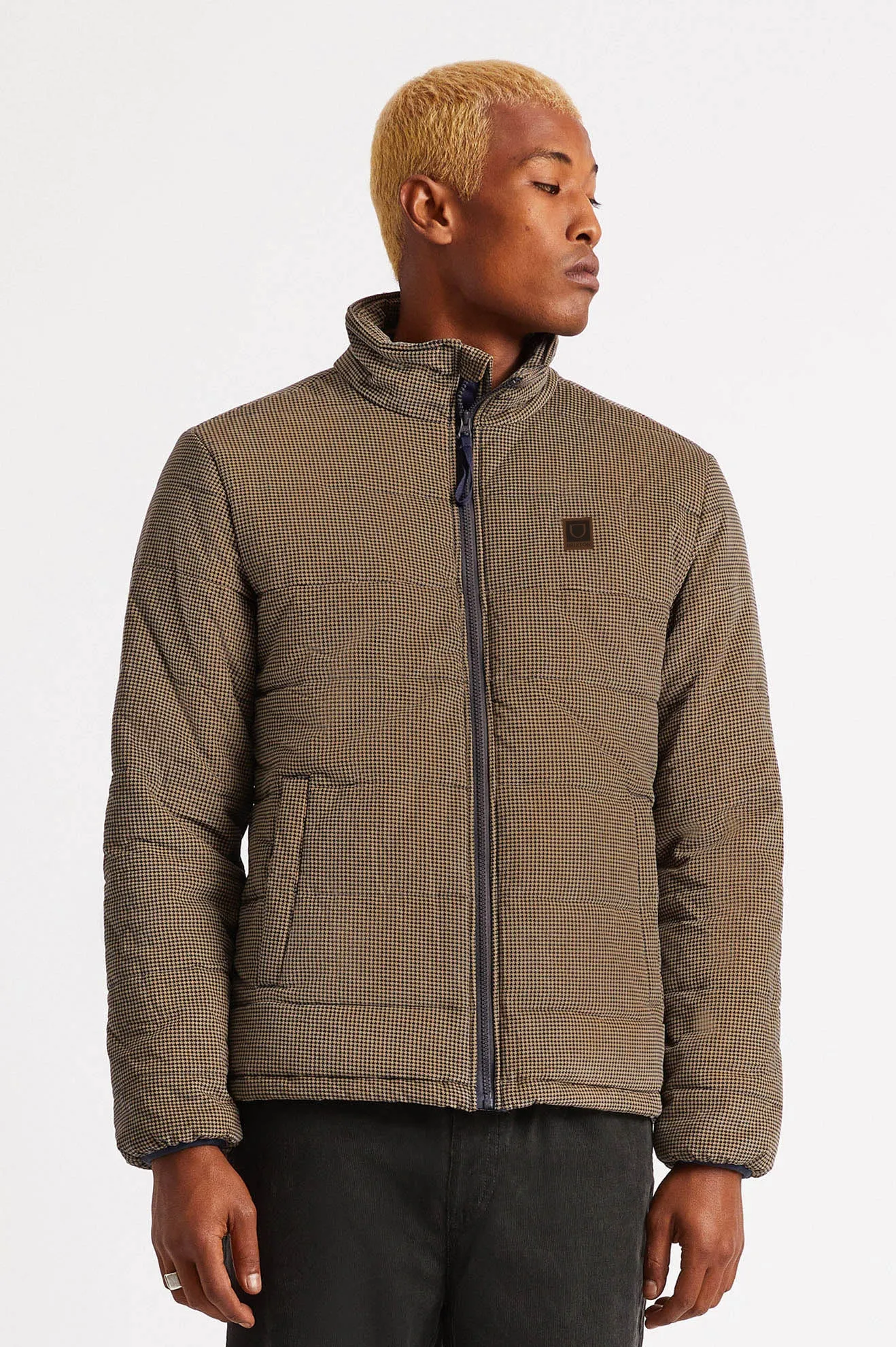 Cass Puffer Jacket - Navy/Khaki