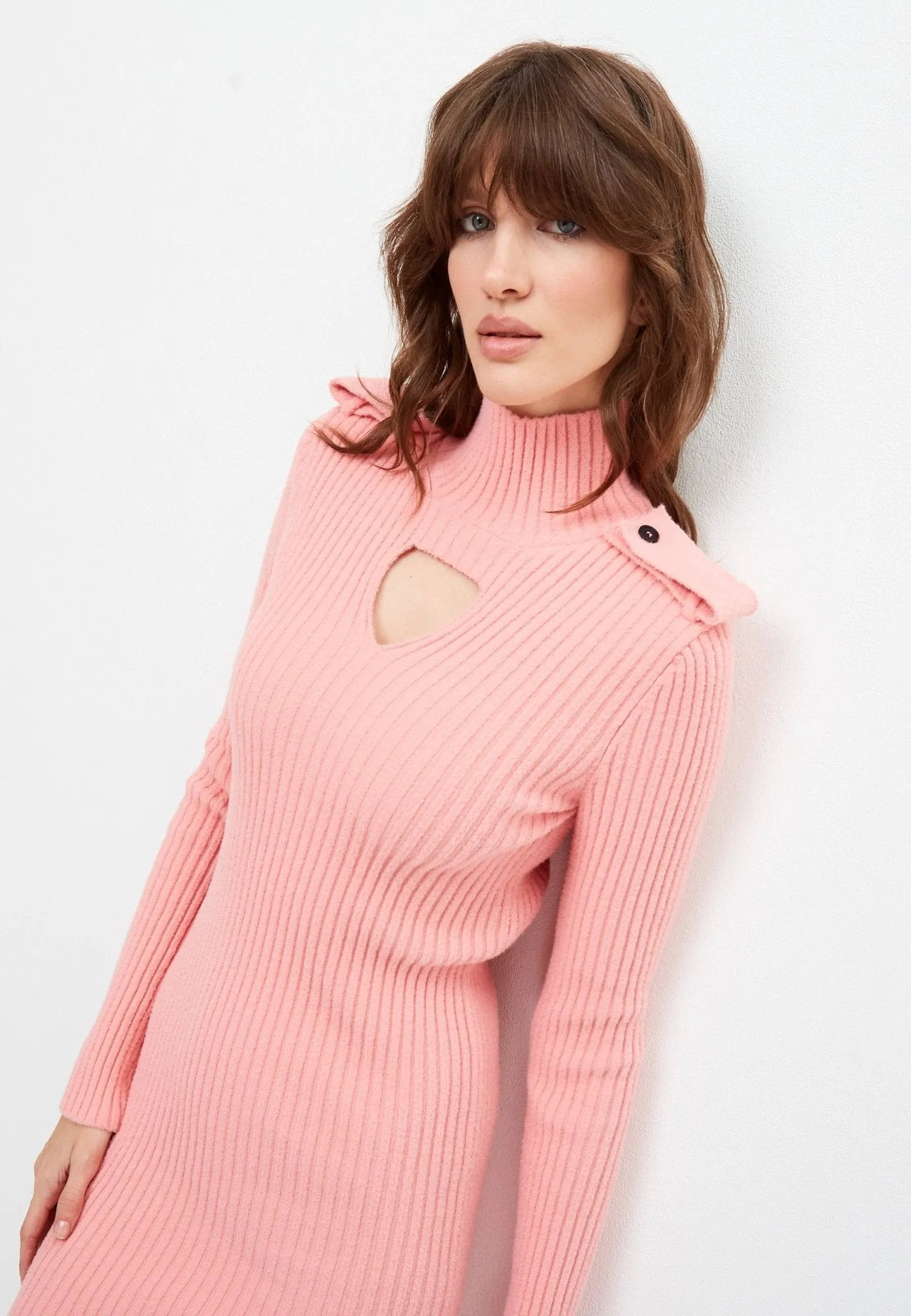 CG Knitted Dress - Coral