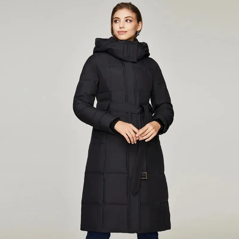 Chic Belted Puffer Winter Coat