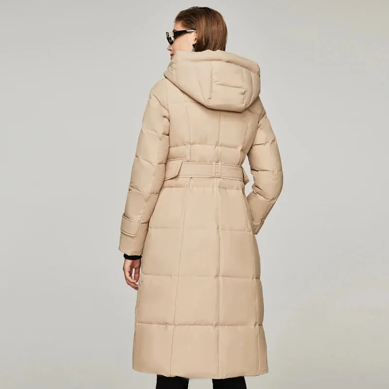 Chic Belted Puffer Winter Coat