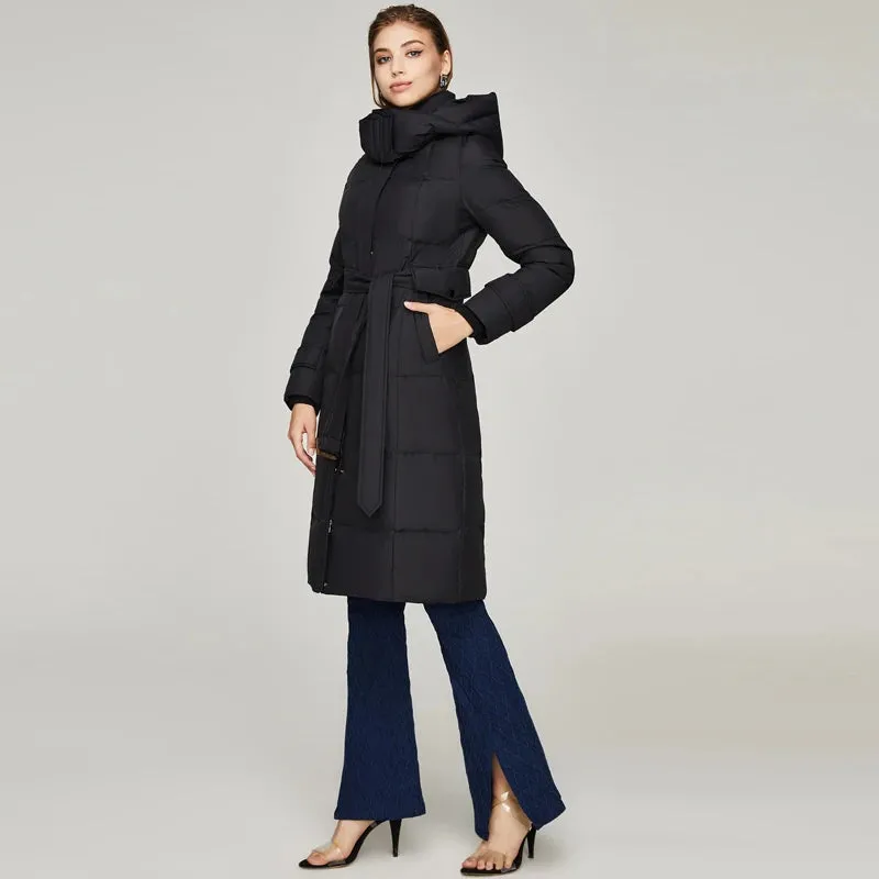 Chic Belted Puffer Winter Coat