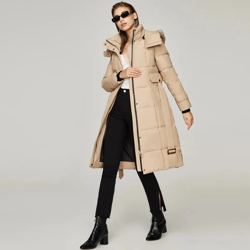 Chic Belted Puffer Winter Coat