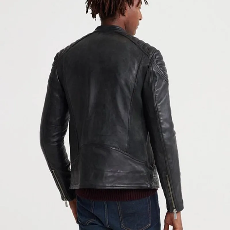 City Racer Leather Biker Jacket For Men