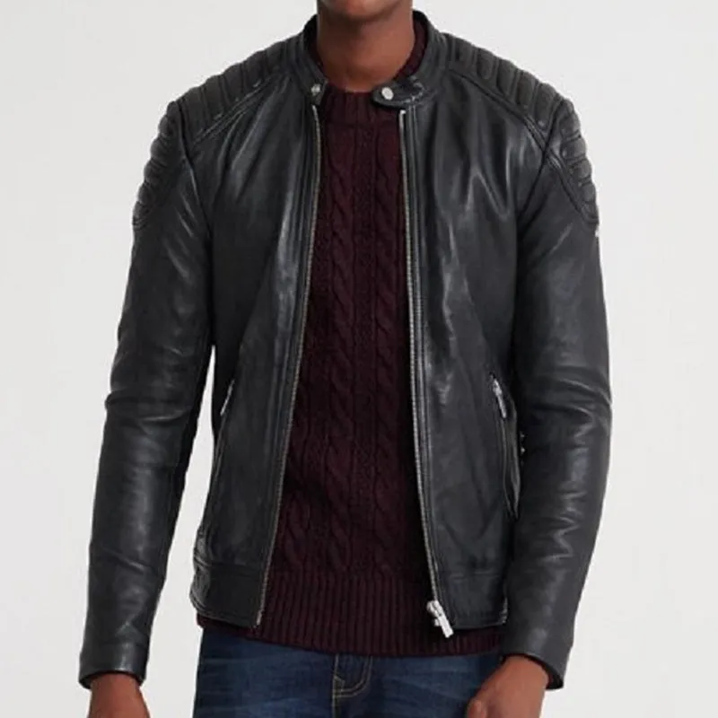 City Racer Leather Biker Jacket For Men