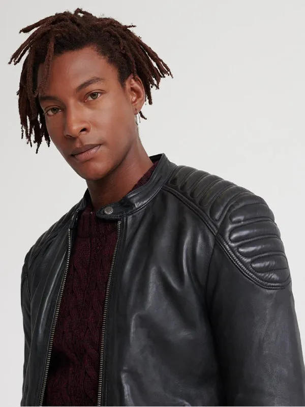 City Racer Leather Biker Jacket For Men