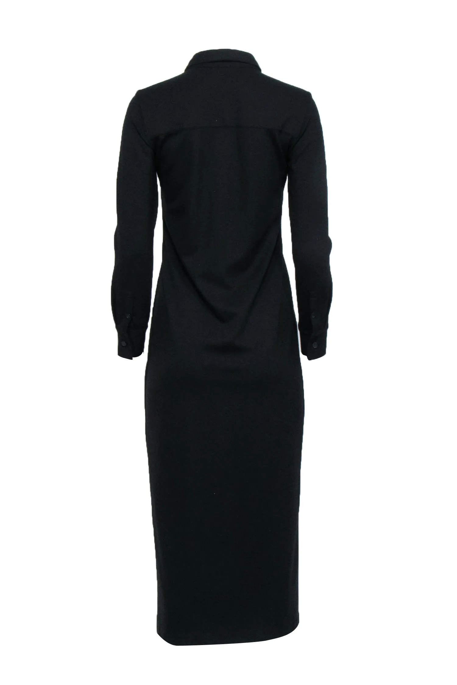 Club Monaco - Black Knit Maxi Shirt Dress Sz XS