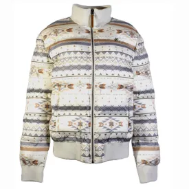 Cream Aztec Pattern Puffer Jacket HJ139CRAZ