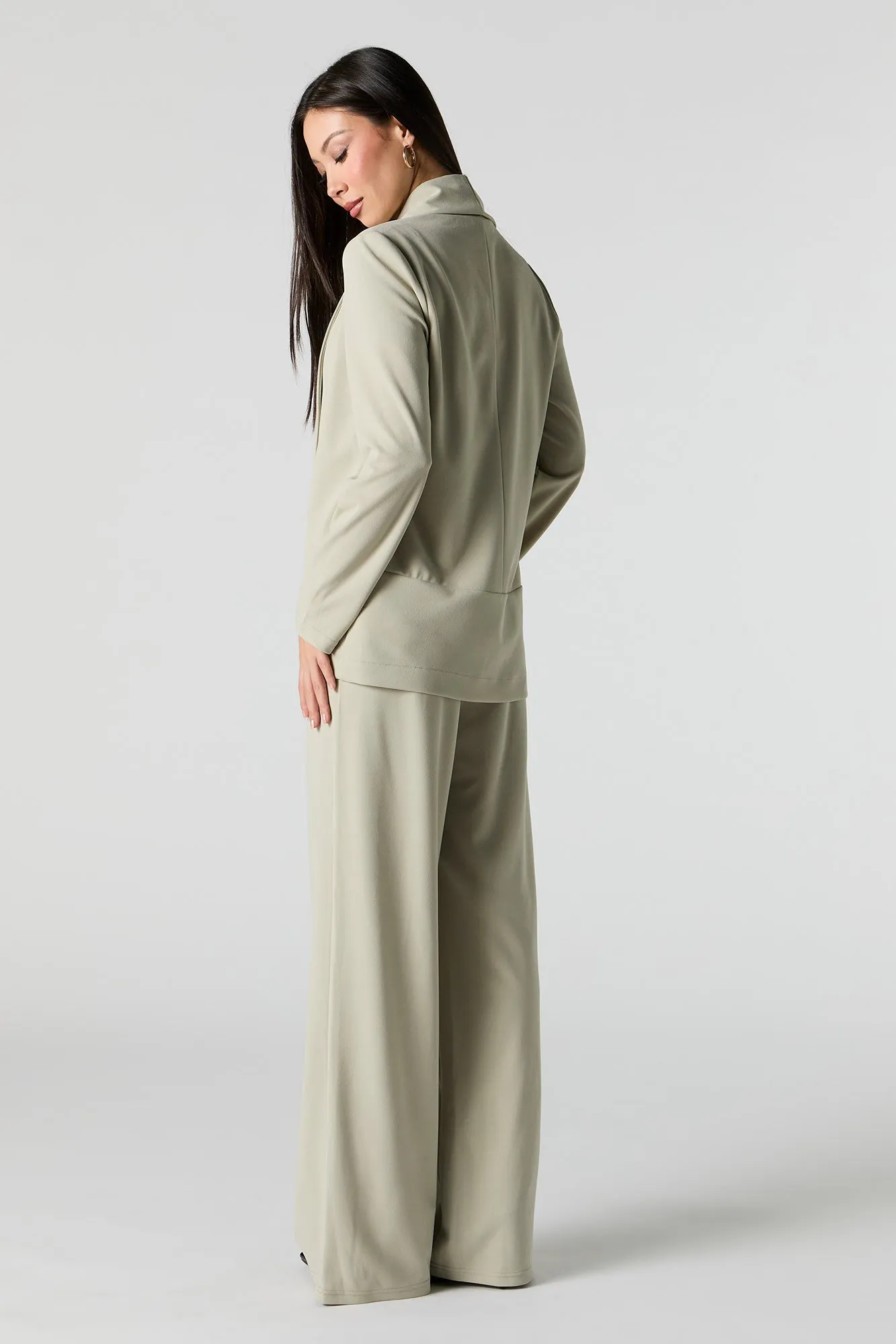 Crepe Wide Leg Dress Pant