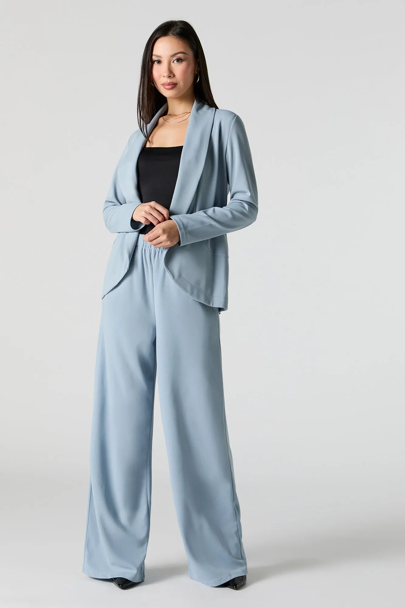 Crepe Wide Leg Dress Pant