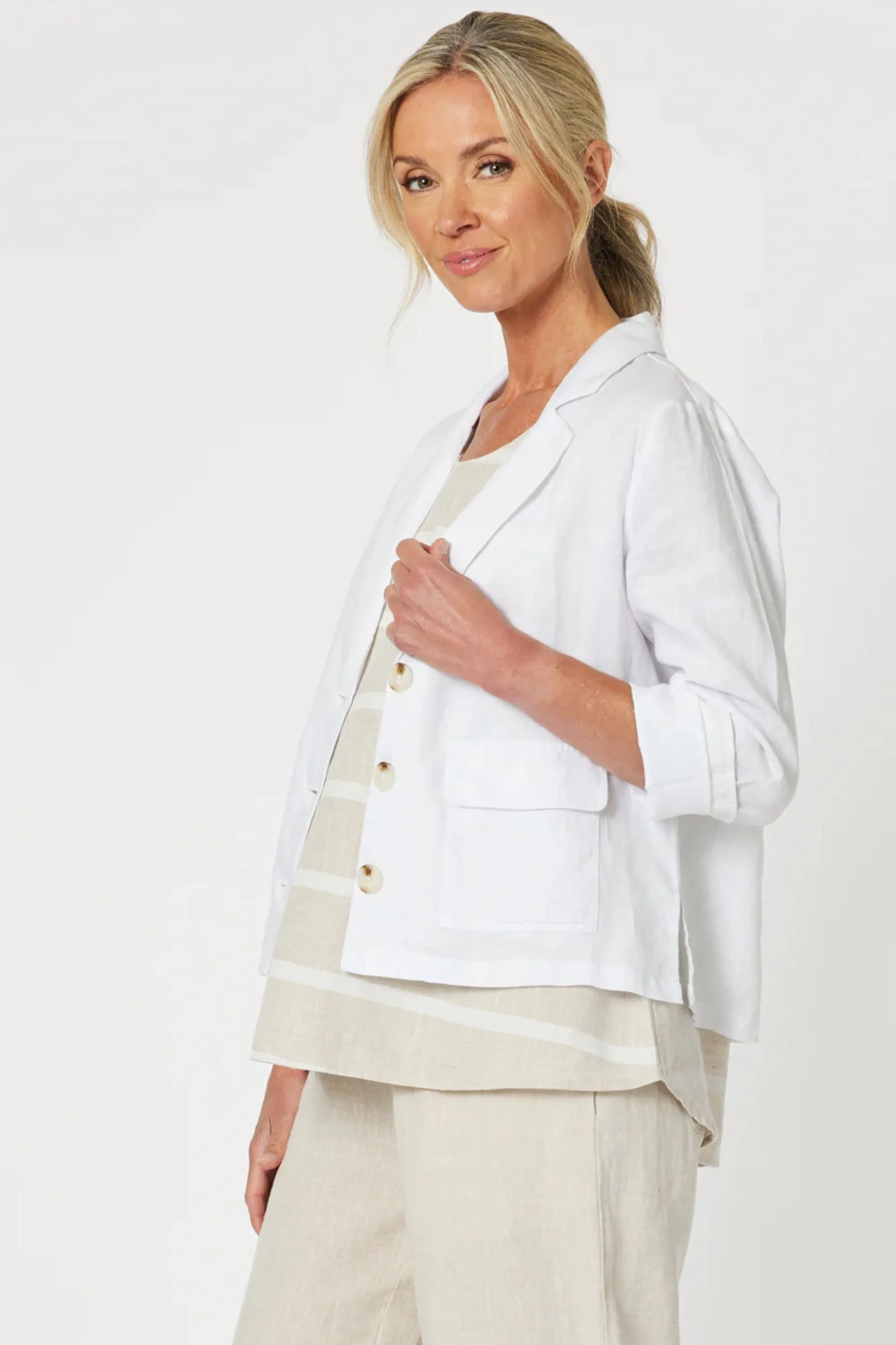 DANIELLE LINEN JACKET - 37285GS