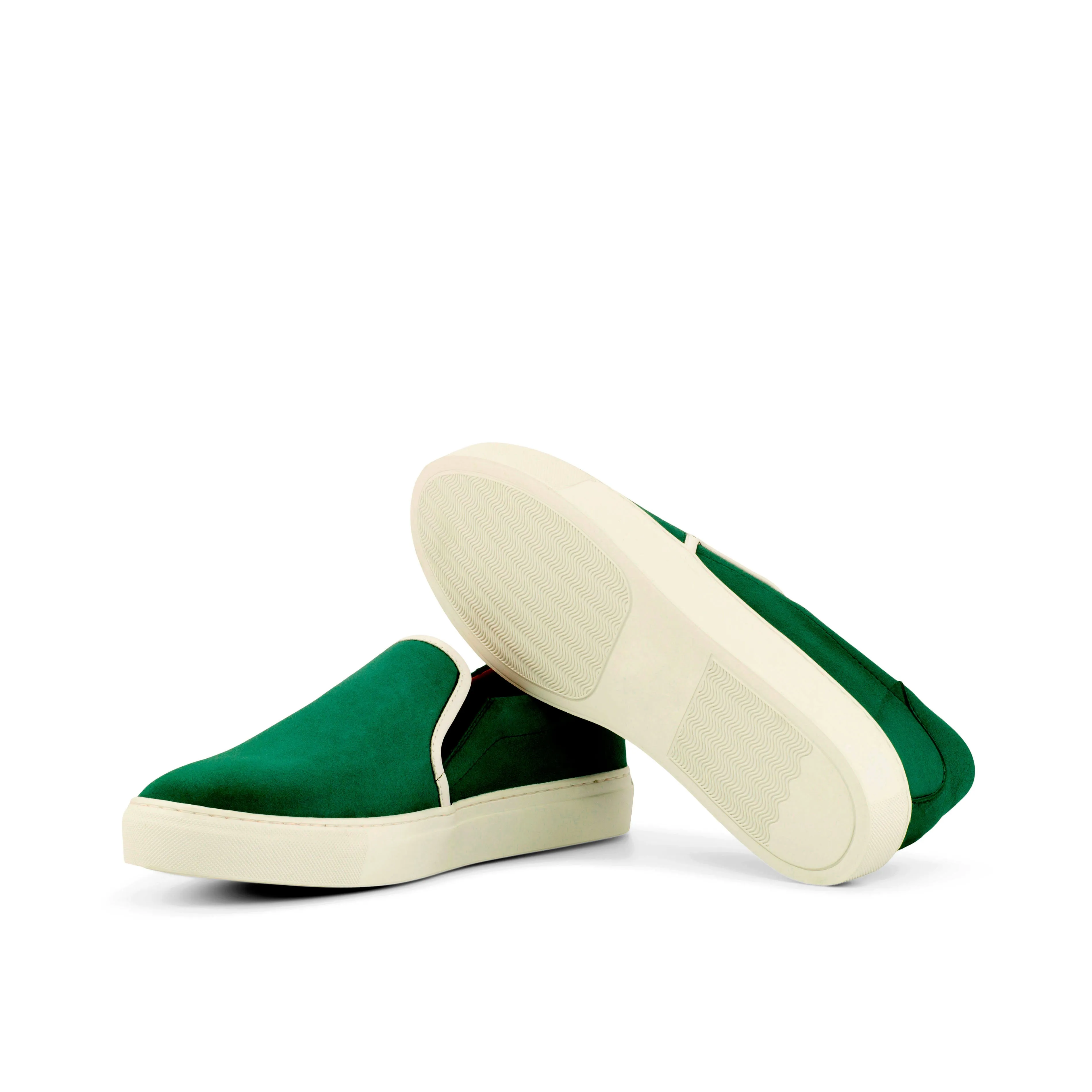 DapperFam Versado in Forest Men's Italian Suede Slip On