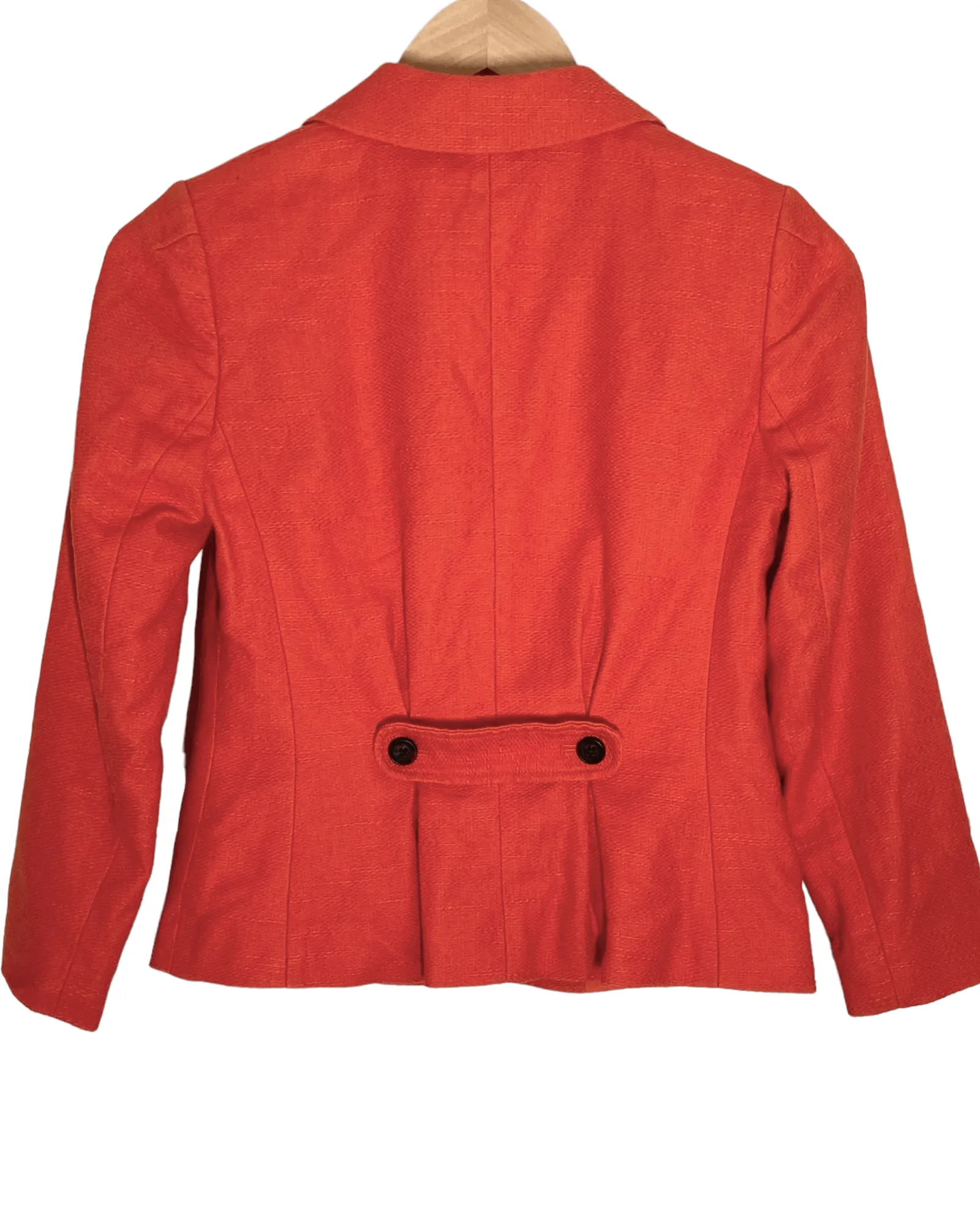 Dark Winter Gazania Orange Linen Blazer