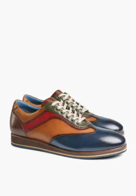 Denver Sneaker Navy Cognac