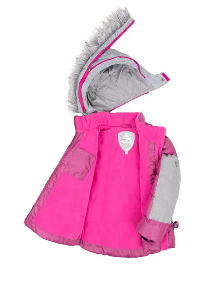 Deux Par Deux Festival Fuschia Pink Puffy Jacket Girls 4, 8