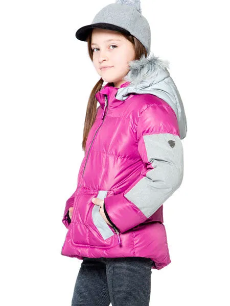 Deux Par Deux Festival Fuschia Pink Puffy Jacket Girls 4, 8