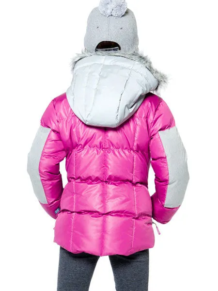 Deux Par Deux Festival Fuschia Pink Puffy Jacket Girls 4, 8